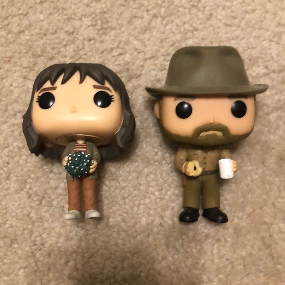 Two stranger things pop funkos